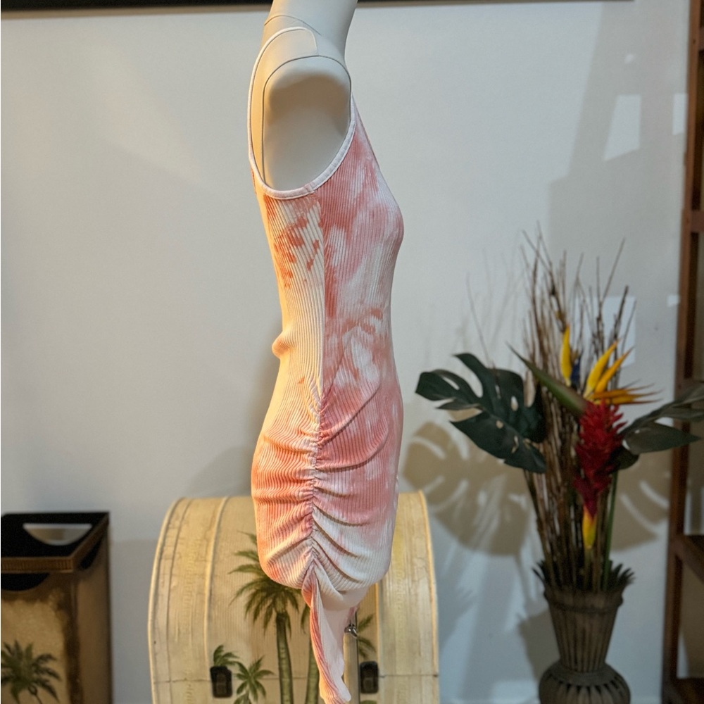 Princess Polly Siana Mini Dress Pink White Women's Bodycon Fitted Ribbed Size 4 - Picture 5 of 9